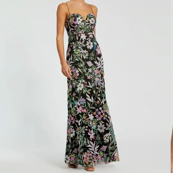 Mac Duggal | Dresses | New Mac Duggal Black Multicolor Embroidered Bustier Trumpet Gown 49827 | Poshmark Mac Duggal | Dresses | New Mac Duggal Black Multicolor Embroidered Bustier Trumpet Gown 49827 | Poshmark
